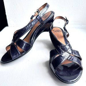 SöFFT Womens Wedge Navy Patent Leather 8 M